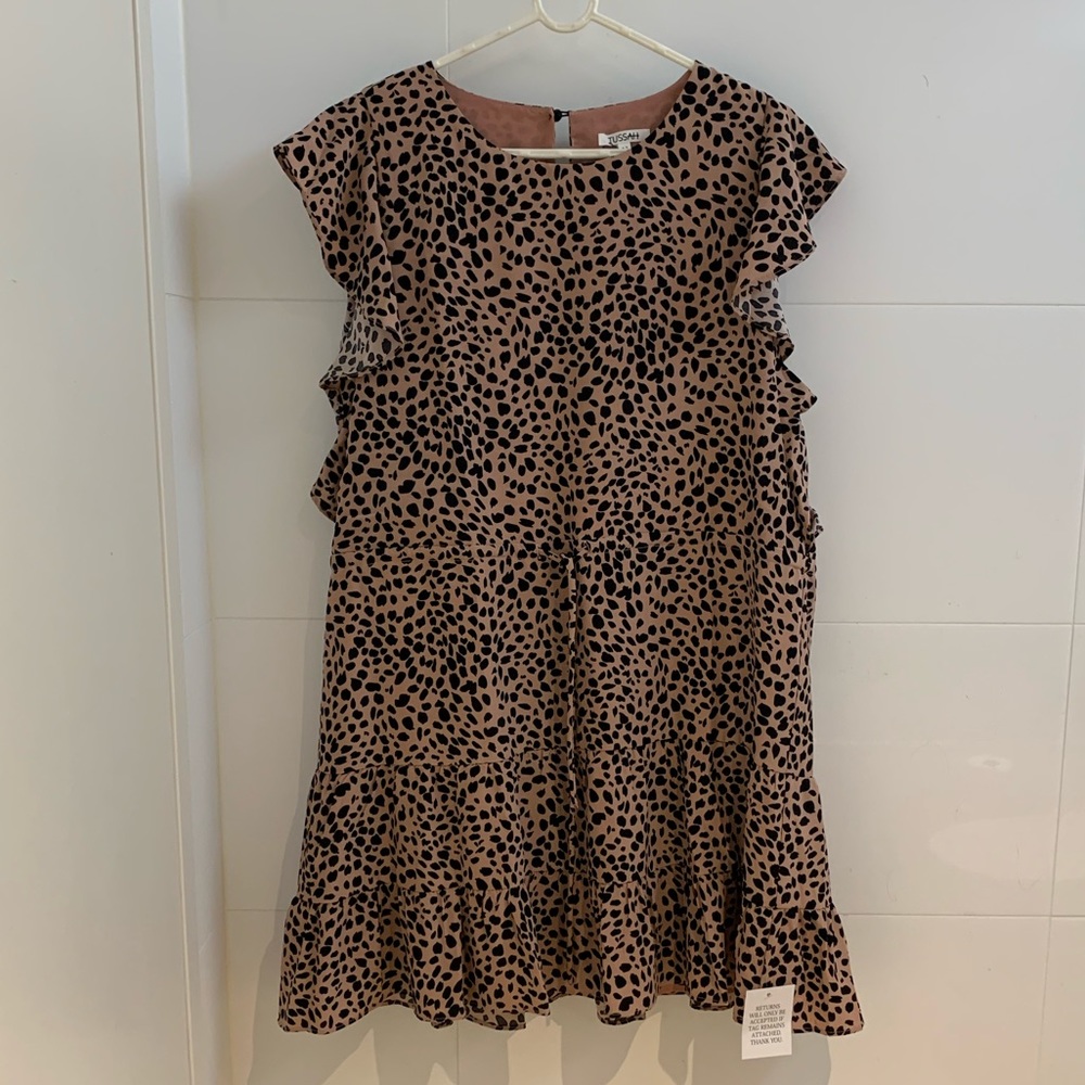 Tussah Ivana Mini Dress in Nude Spot - Size 12 - Picture 4 of 14